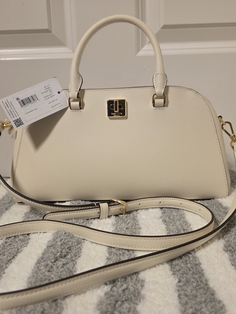 Kate Spade NWT Phoebe Cream Satchel Handbag with Gold Hardware MSRP $379 - Picture 1 of 5